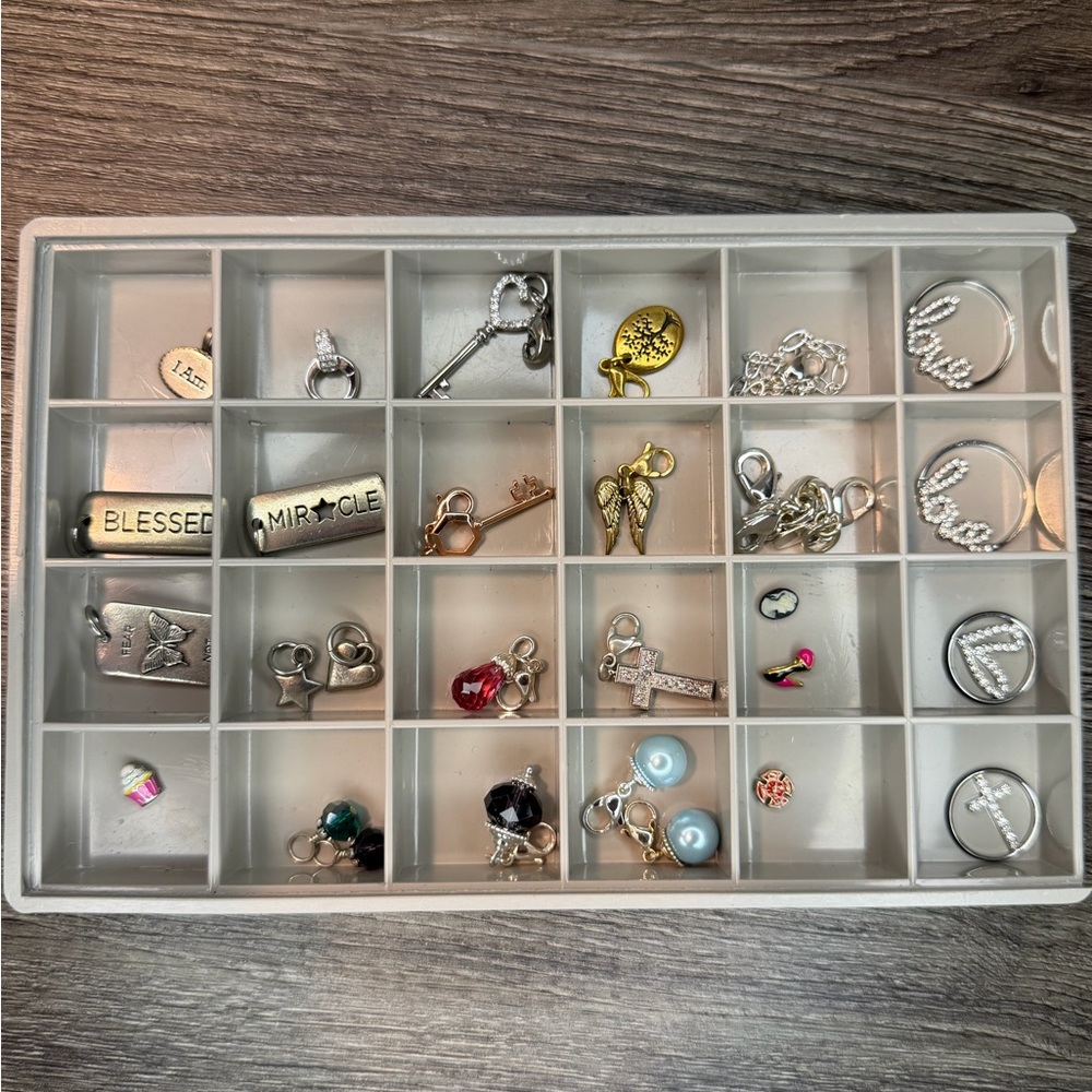 Origami Owl Charms and Organizer Tray